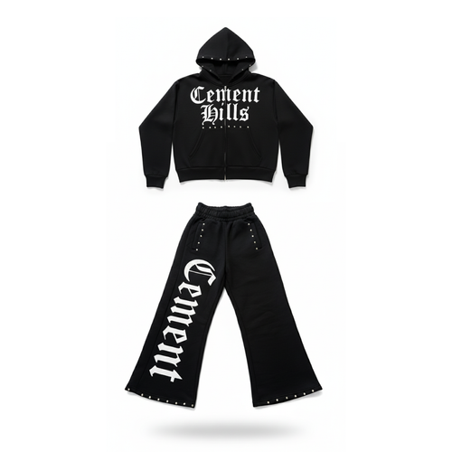 新品 House on the Hill Sweat Suit 100スウェット Black Cement Hills Tracksuit